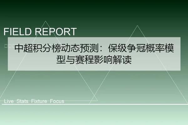 中超积分榜动态预测：保级争冠概率模型与赛程影响解读